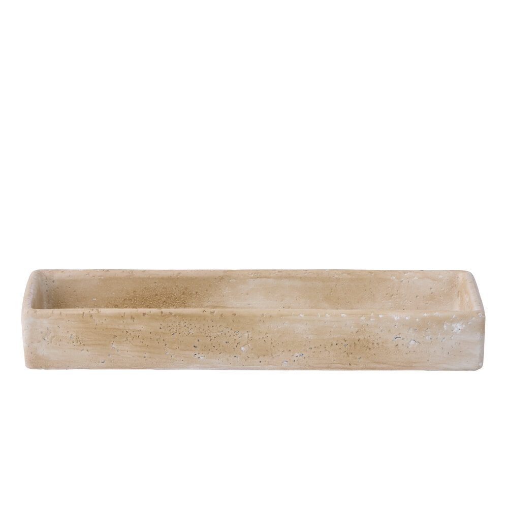 Aflang bakke, beige - 12x30cm